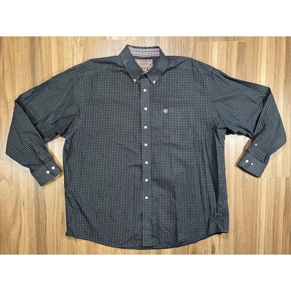 ARIAT Men’s  Button Up Long Sleeve Dress Shirt Size XXL Wrinkle Free